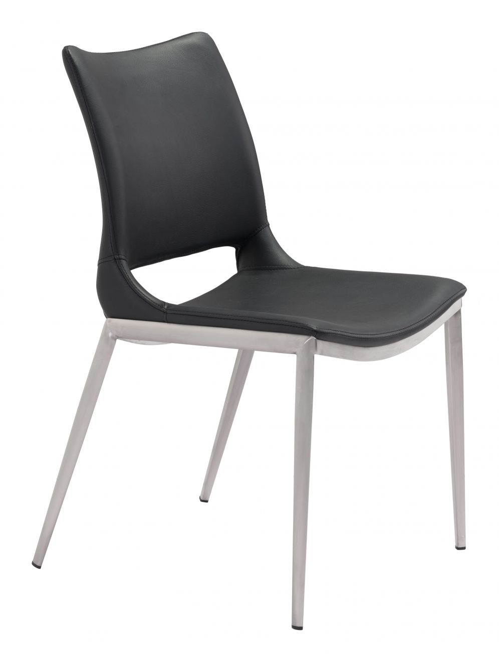Ace Dining Chair – Black & Silver