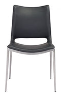 Ace Dining Chair – Black & Silver