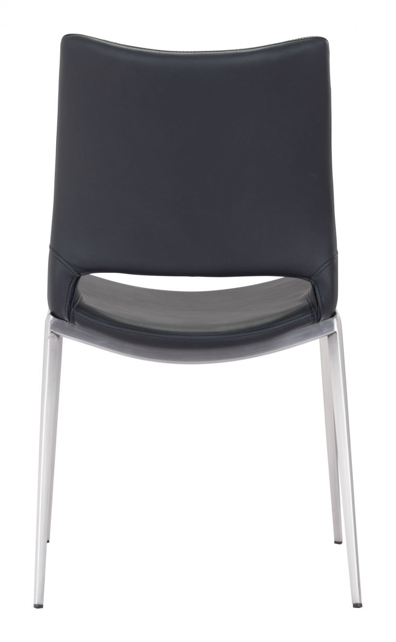 Ace Dining Chair – Black & Silver