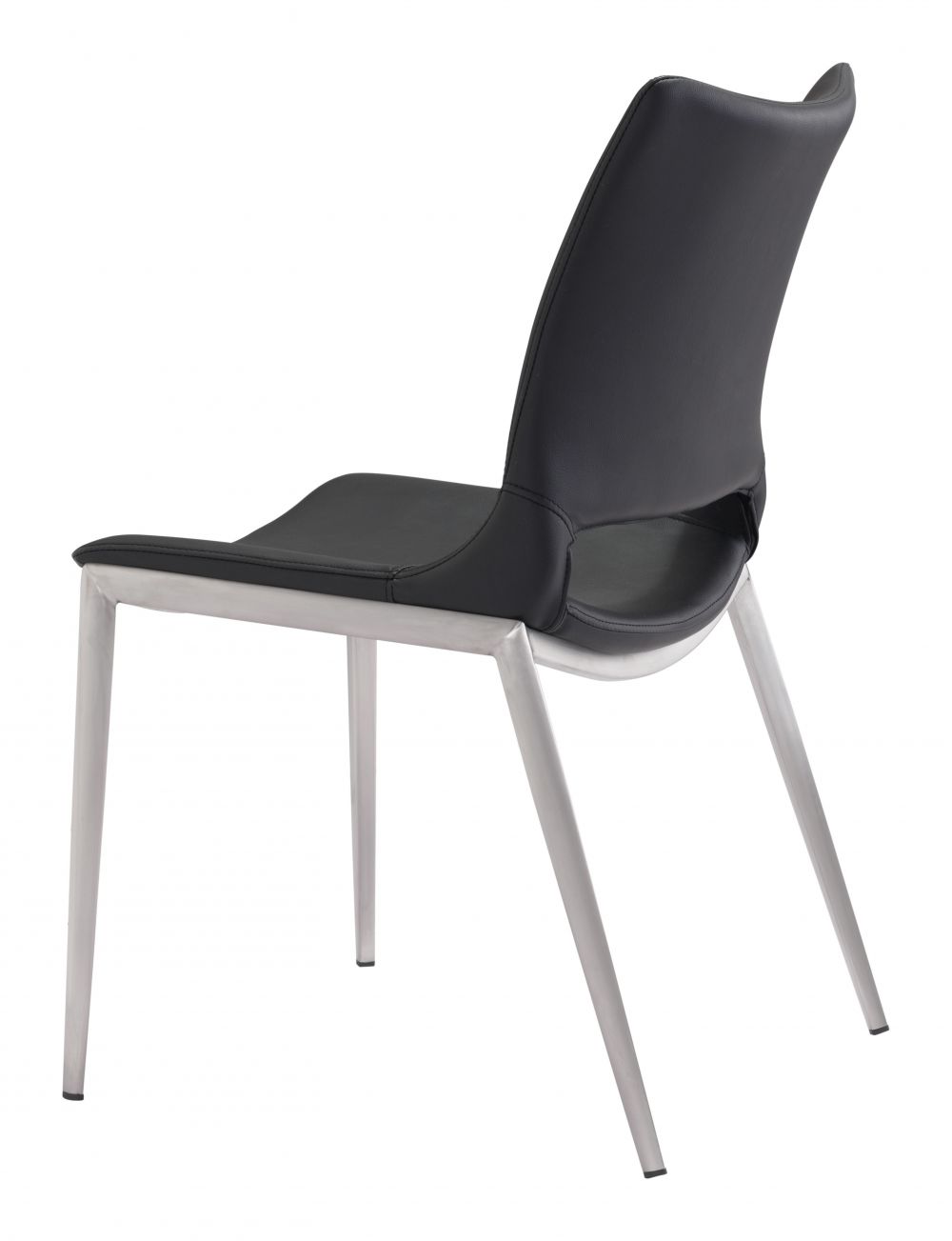 Ace Dining Chair – Black & Silver