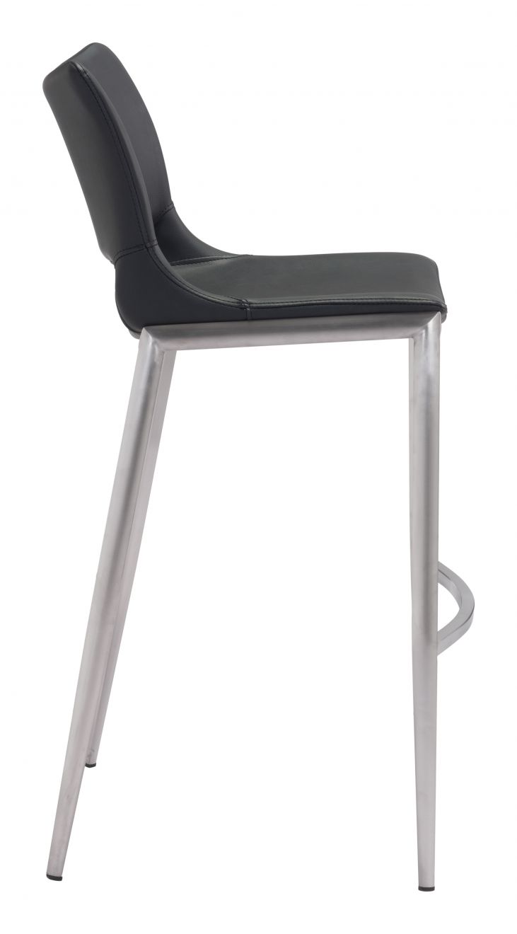 Ace Bar Stool – Black & Silver