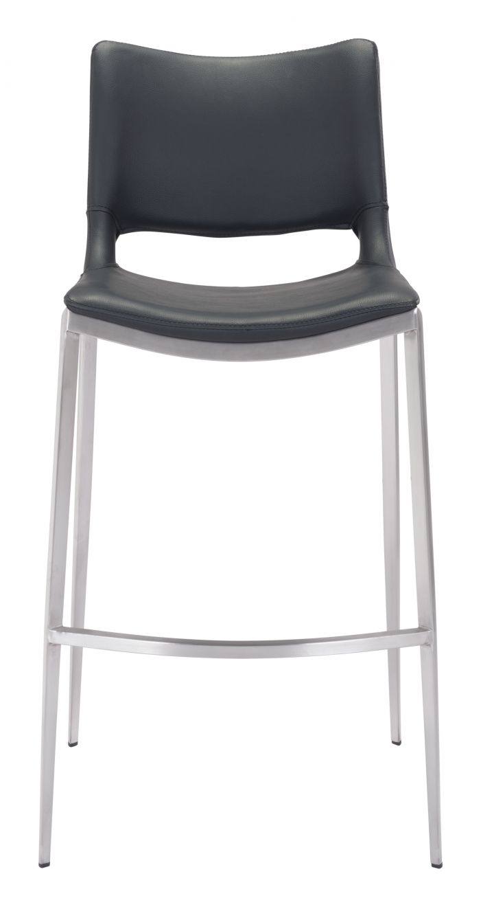 Ace Bar Stool – Black & Silver