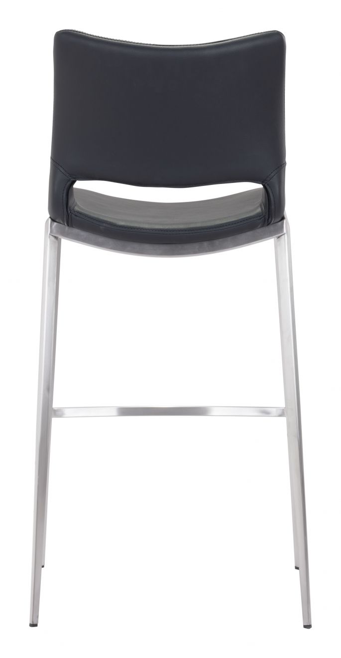 Ace Bar Stool – Black & Silver
